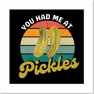 You Had Me At Pickles Retro Sunset Posters and Art